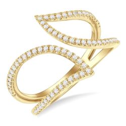OnZenLys 14K Yellow Gold Diamond Ring
