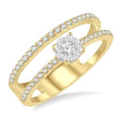 Double Row Shine Bright Diamond Fashion Ring