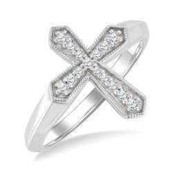 XeOnLux IonIonVel 14K White Gold Diamond Ring