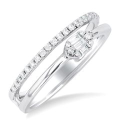 Marquise Shape Double Row Fusion Diamond Ring