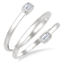 VioLuxOra IsLinOra 14K White Gold Diamond Ring