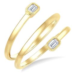 SolIsXe 14K Yellow Gold Diamond Ring