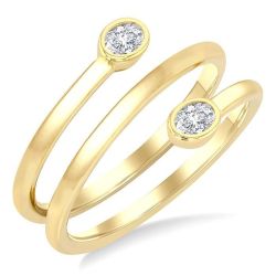 ThVelRa 14K Yellow Gold Diamond Ring