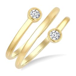 XeVerTh 14K Yellow Gold Diamond Ring