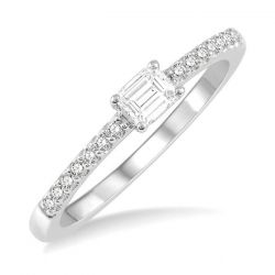 Light Weight Diamond East West Stackable Fashion Ring