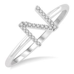 ElLin 14K White Gold Diamond Pendant