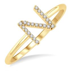 'N' Initial Diamond Ring