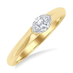 LinVelSol 14K Yellow Gold Diamond Ring