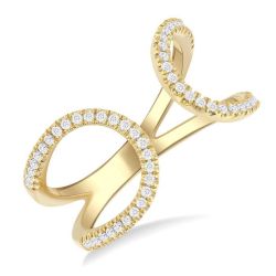SolVelOn 14K Yellow Gold Diamond Ring