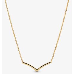 Shine Polished Wishbone Necklace