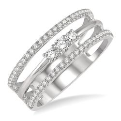 LinLux AeVio VerOraIon 14K White Gold Diamond Ring