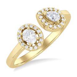 VioIonXe 14K Yellow Gold Diamond Ring