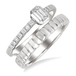 XeLinLys IsVelLux 14K White Gold Diamond Ring