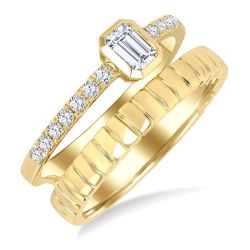 ZenOraLux RaRaOn 14K Yellow Gold Diamond Ring