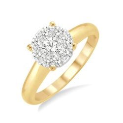 Shine Bright LuxVelEl 14K White Gold Diamond Ring