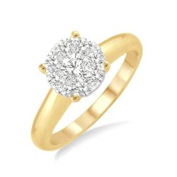 Round Shape Shine Bright Essential Diamond Ring