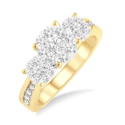 Shine Bright SolLuxAe ArLysOra 14K White Gold Diamond Ring
