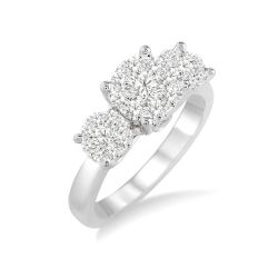 Lily 14K White Gold Diamond Bezel Ring
