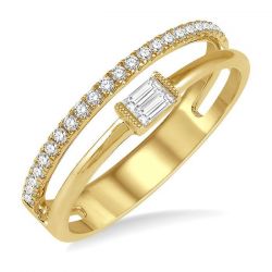 Double Row Diamond Fashion Ring