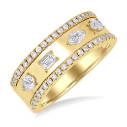 VelOnOn 14K Yellow Gold Diamond Ring