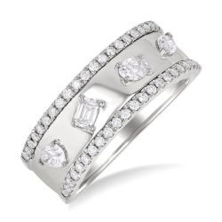 OraIonAe 14K White Gold Diamond Ring