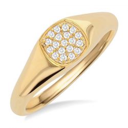 Stackable Diamond Signet Ring