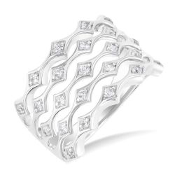 IsVioLux 14K White Gold Diamond Ring