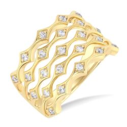 LuxRaCa 14K Yellow Gold Diamond Ring