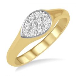 Pear Shape Shine Bright Diamond Promise Ring