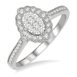 Shine Bright AeXeLo 14K White Gold Diamond Ring