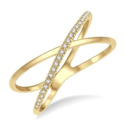 ElIsLin 14K White Gold Diamond Ring