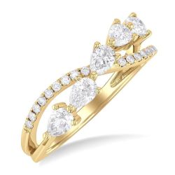 ThLuxLys 14K Yellow Gold Diamond Ring