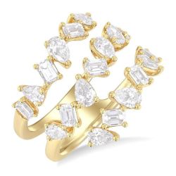LoOraRa 14K Yellow Gold Diamond Ring