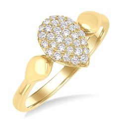 ThSolIs 14K Yellow Gold Diamond Ring