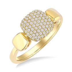OraIonVel 14K Yellow Gold Diamond Ring