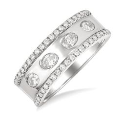 LysZenLux 14K White Gold Diamond Ring