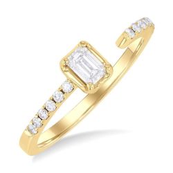 LinIsIon 14K Yellow Gold Diamond Ring