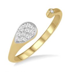 Pear Shape Shine Bright Diamond Fashion Open Ring