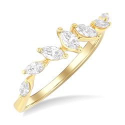 LysAeVer ElLoRa 14K Yellow Gold Diamond Ring