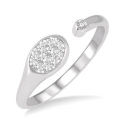 Oval Shape Shine Bright Diamond Fashion Open Ring
