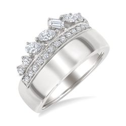 VioVerZen 14K White Gold Diamond Ring