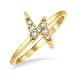 Stackable Lightning Bolt Petite Diamond Fashion Ring