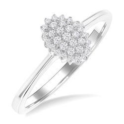 ElOraRa 14K White Gold Diamond Ring