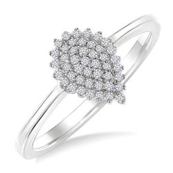 VioZenCa 14K White Gold Diamond Ring