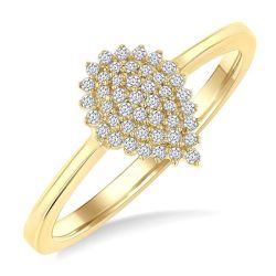 VelElVel 14K Yellow Gold Diamond Ring
