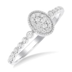OraVelSol 14K White Gold Diamond Ring