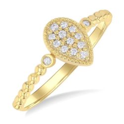 LuxLoLo 14K Yellow Gold Diamond Ring