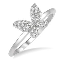 Stackable Butterfly Petite Diamond Fashion Ring