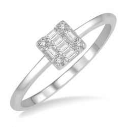 Stackable Petite Baguette Diamond Fashion Ring