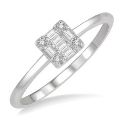 ZenArLin 14K White Gold Diamond Ring